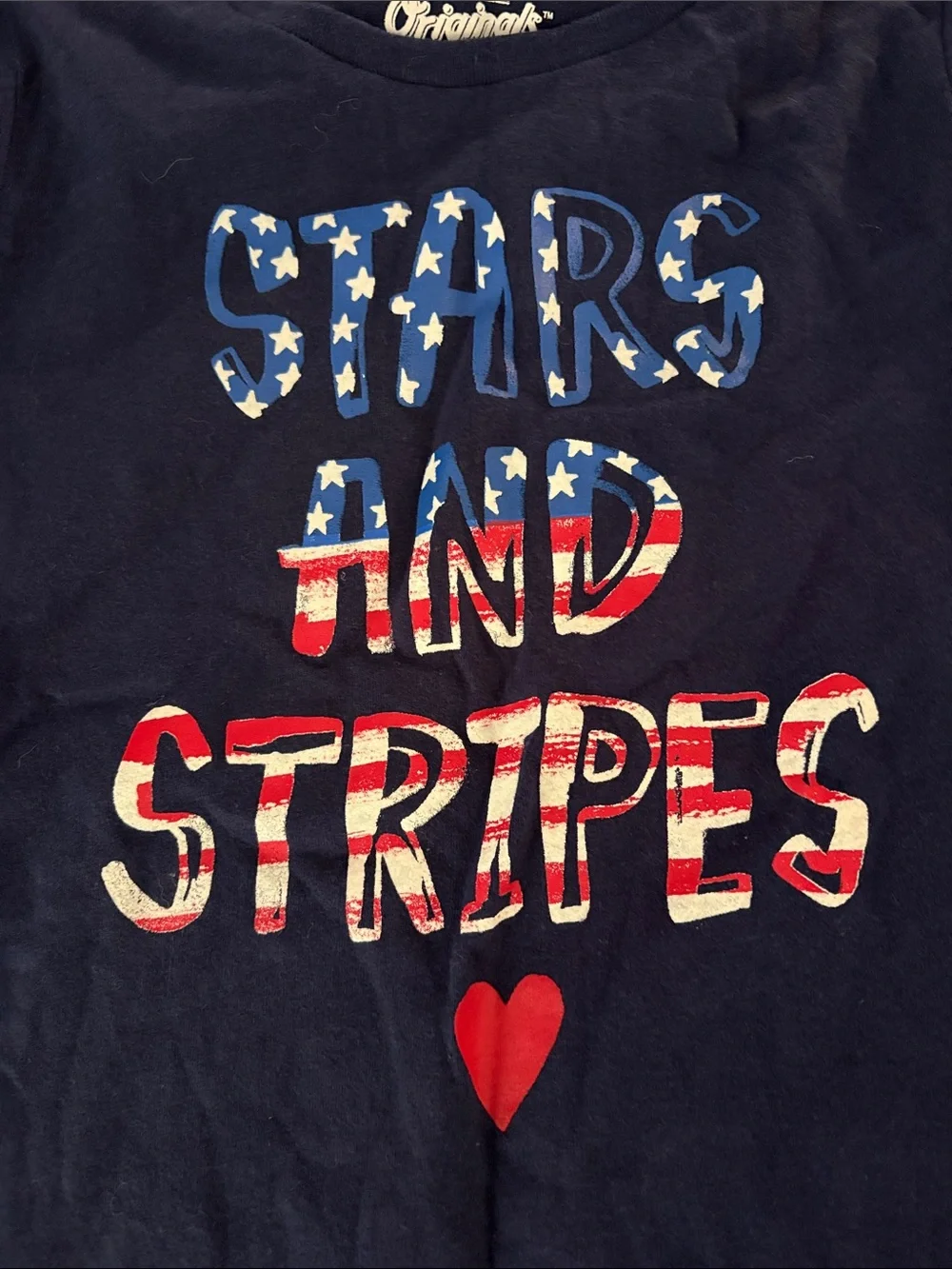 OshKosh B'gosh Navy Tee with Patriotic Stars & Stripes Graphic